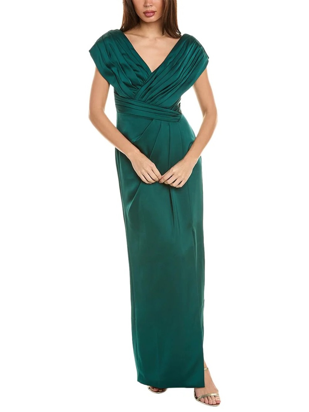 Theia Column Gown‎ Emerald Green NWT
